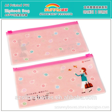 Office & School Supplies A6 Waterproof Printing PVC Zip Lock Stationery Holder Bag